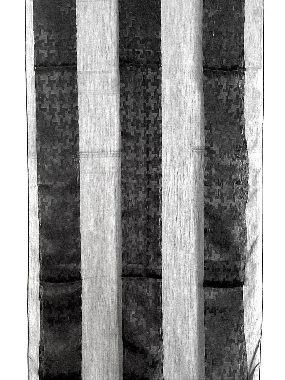 Silk Houndstooth w/ Sheer Panels Scarf!